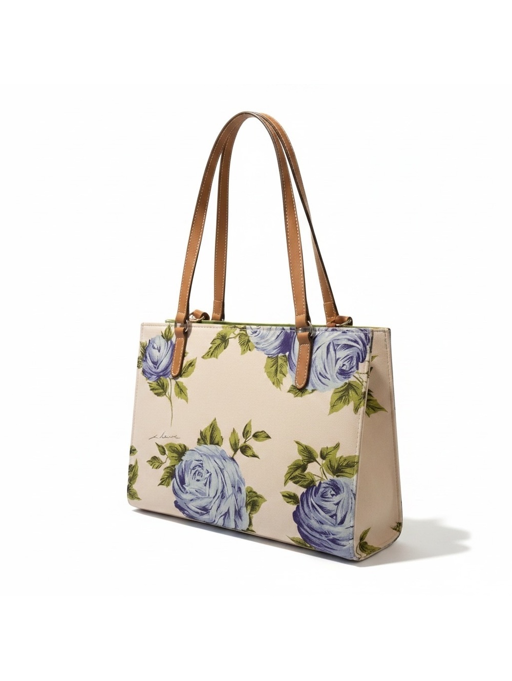 Kate Spade Sam Blue Cabbage Rose Shoulder Bag